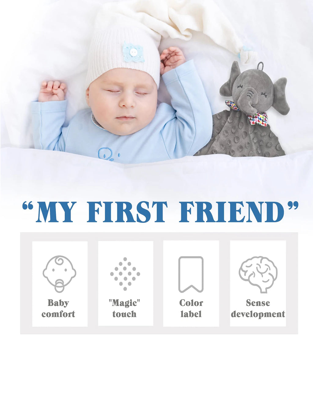Elephant Baby Comforter Toy