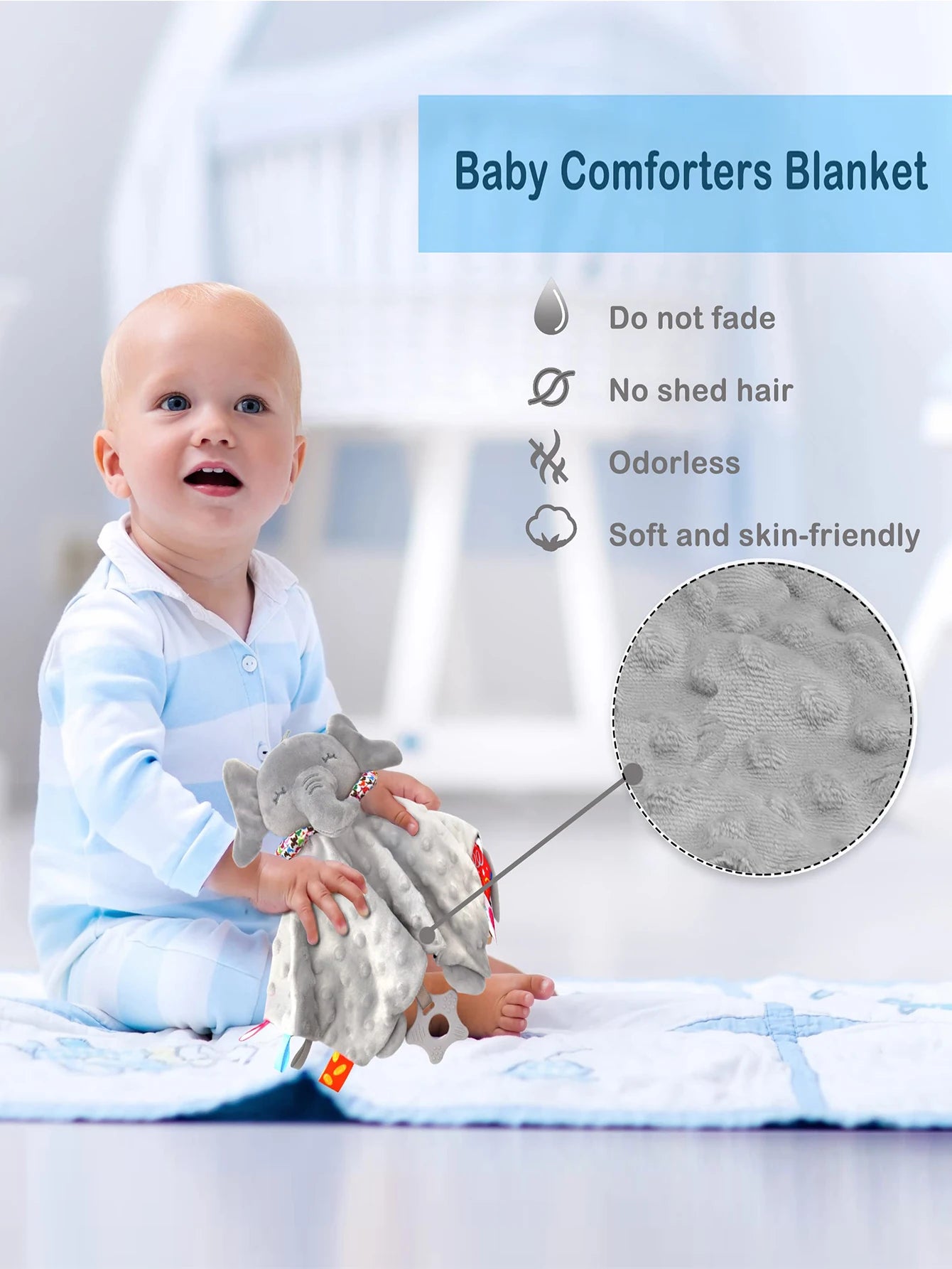 Elephant Baby Comforter Toy