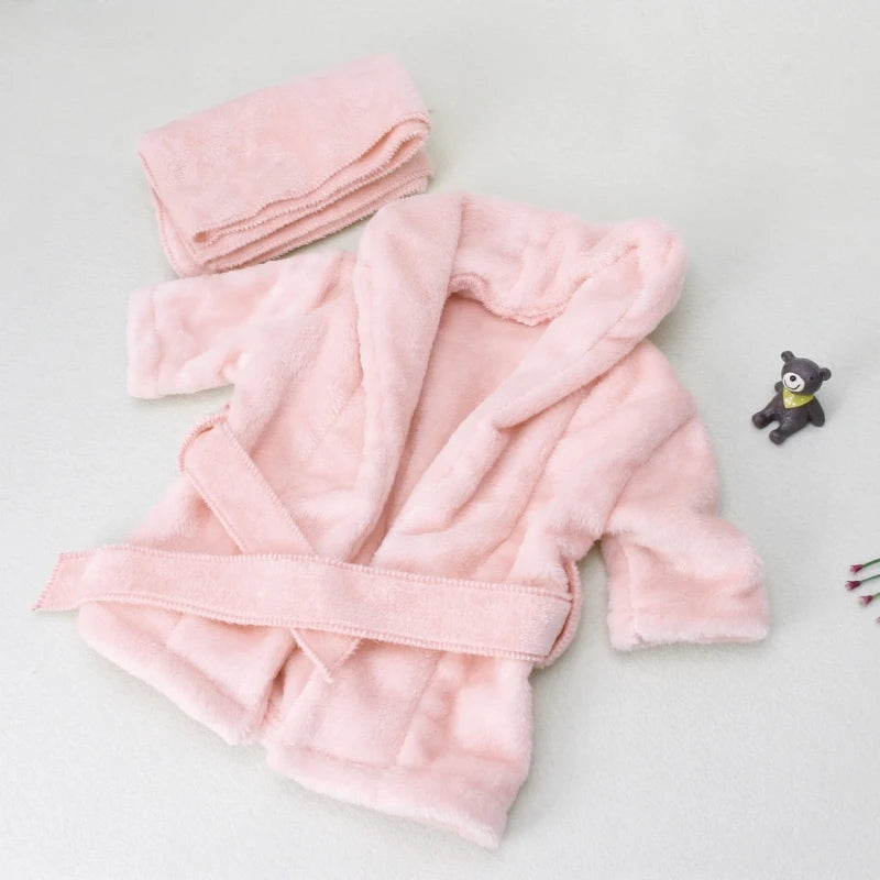 Baby Hooded Bathrobe with Belt