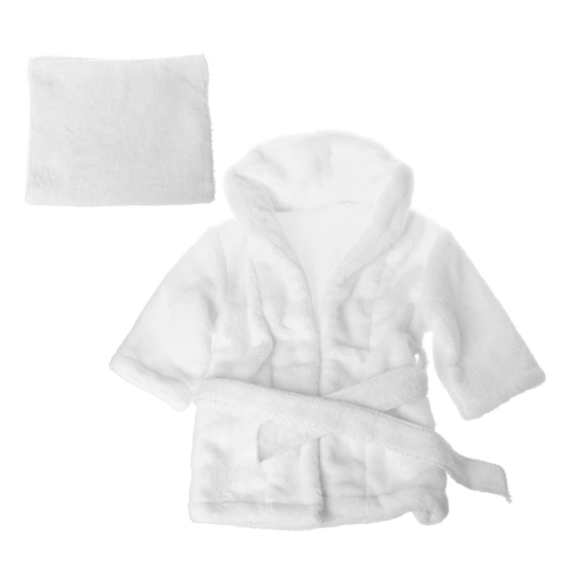 Baby Hooded Bathrobe with Belt