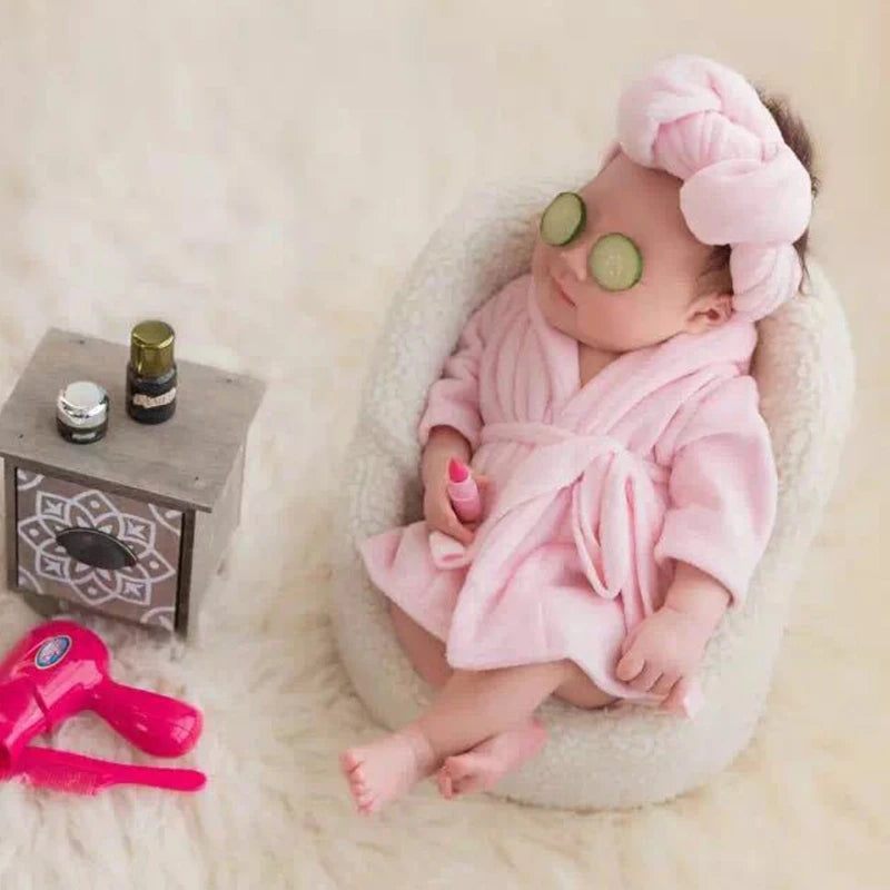 Baby Hooded Bathrobe with Belt