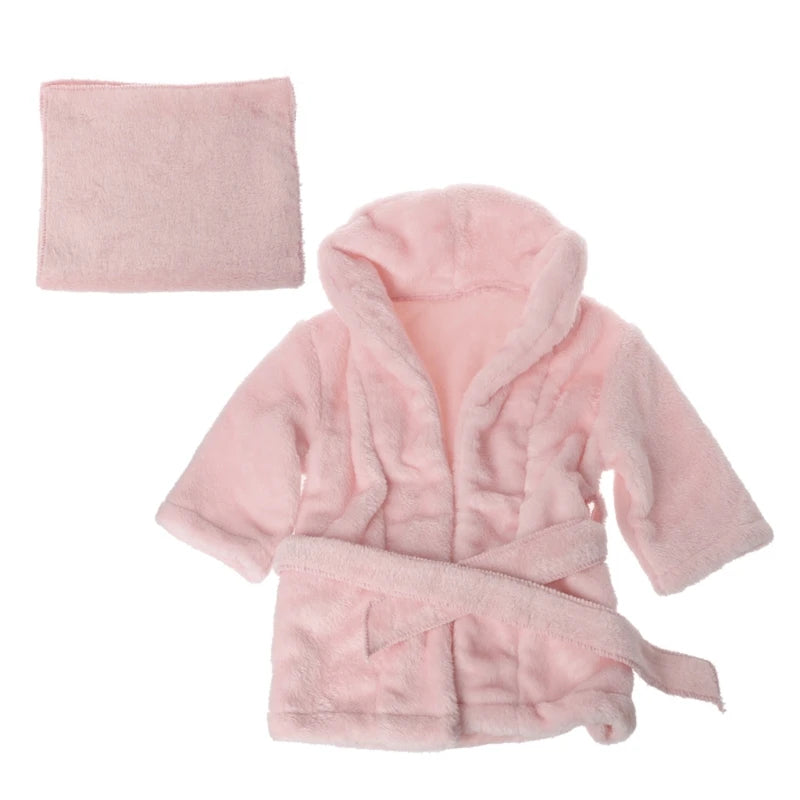 Baby Hooded Bathrobe with Belt