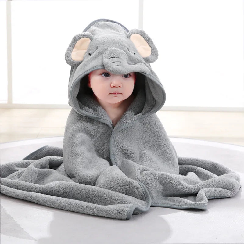 Baby Hooded Cartoon Blanket