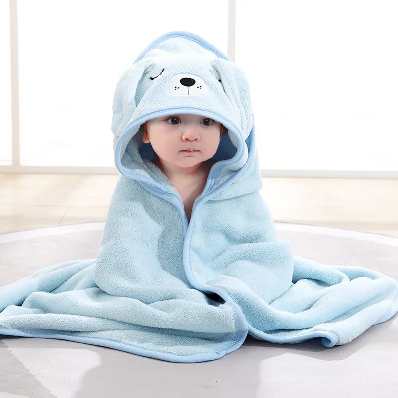 Baby Hooded Cartoon Blanket