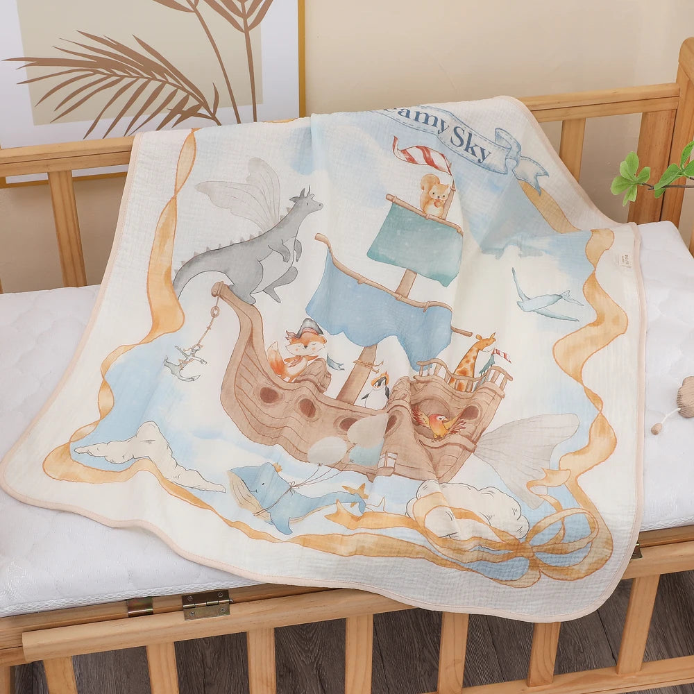 Newborn Cotton Gauze Bath Towel