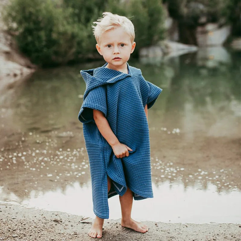 Cotton Waffle Hooded Baby Towel