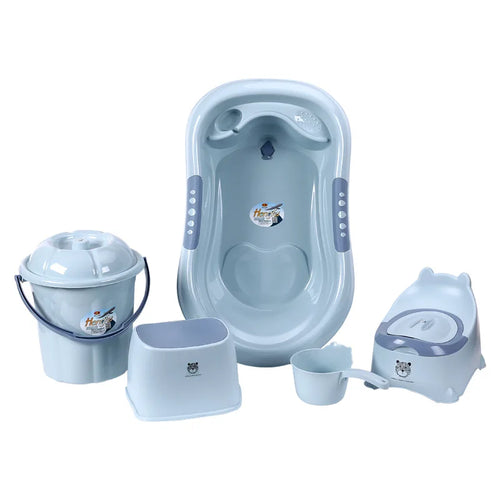 Baby Bath Tub 7-Piece Set with Stool