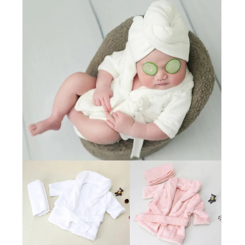 Baby Hooded Bathrobe with Belt