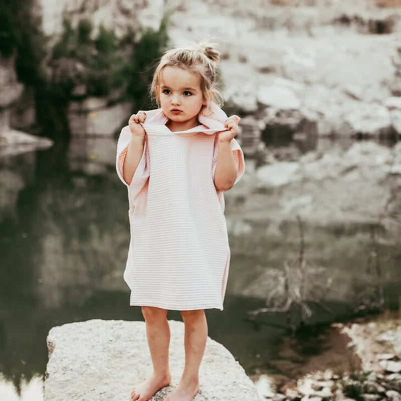 Cotton Waffle Hooded Baby Towel