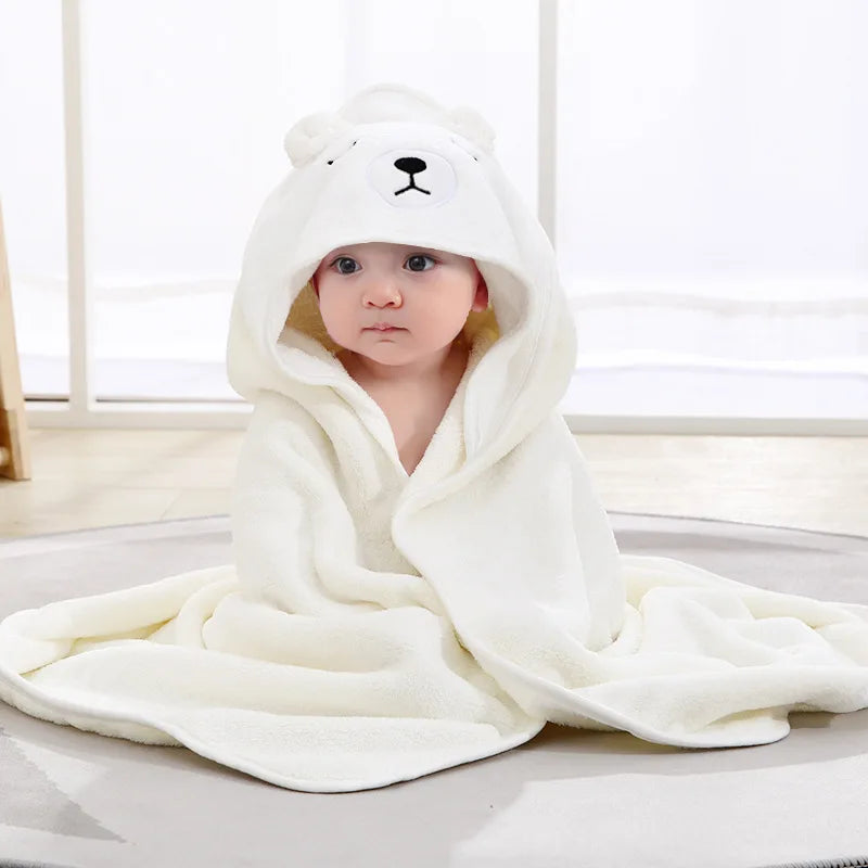 Baby Hooded Cartoon Blanket