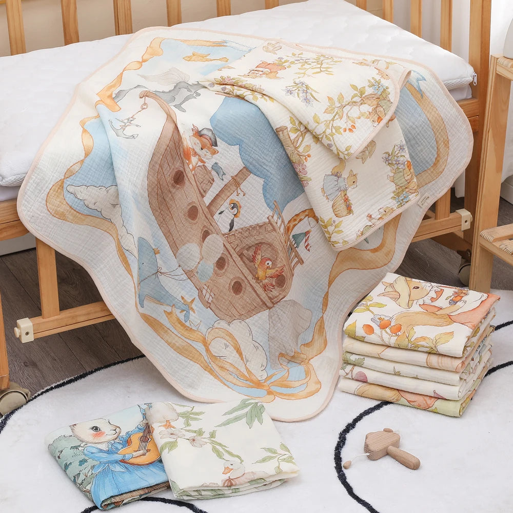 Newborn Cotton Gauze Bath Towel