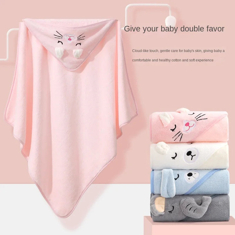 Baby Hooded Cartoon Blanket