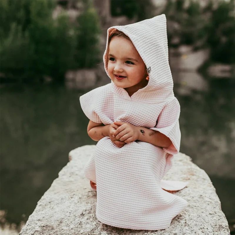 Cotton Waffle Hooded Baby Towel