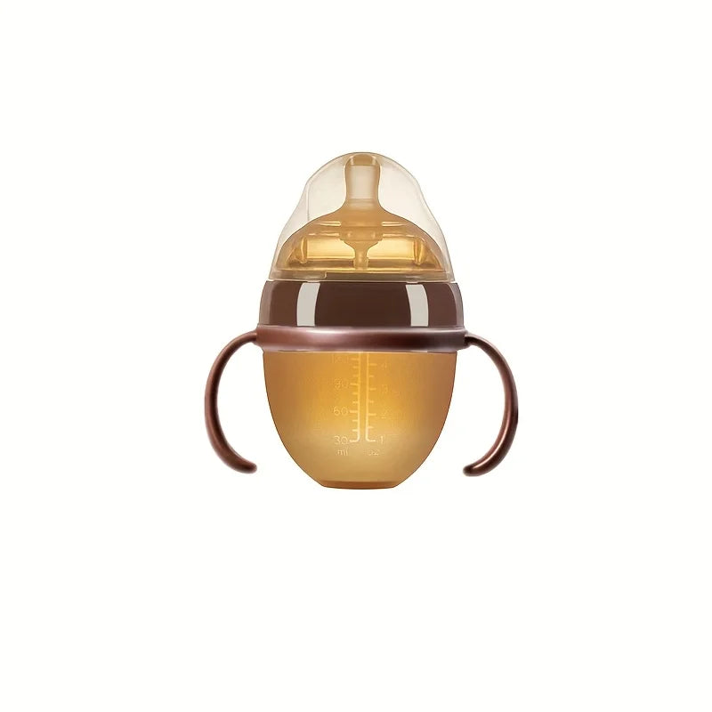 Baby Feeding Bottle 150ml (Brown, with Handle)
