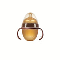 Baby Feeding Bottle 150ml (Brown, with Handle)