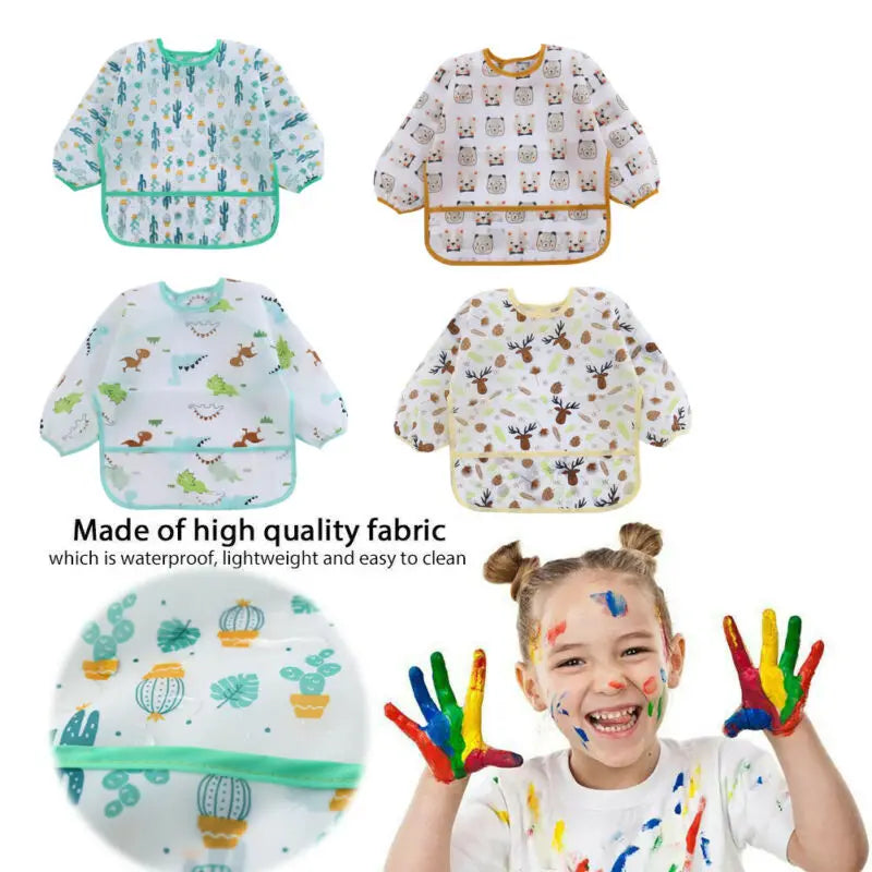 Kids Waterproof Sleeve Bib