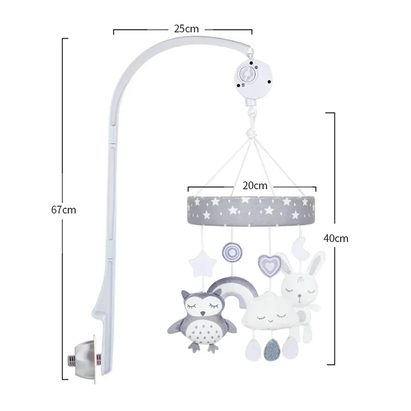 Nordic Cartoon Animal Crib Mobile Rattle
