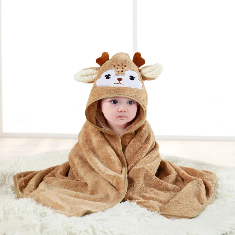 Cartoon Hooded Baby Towel
